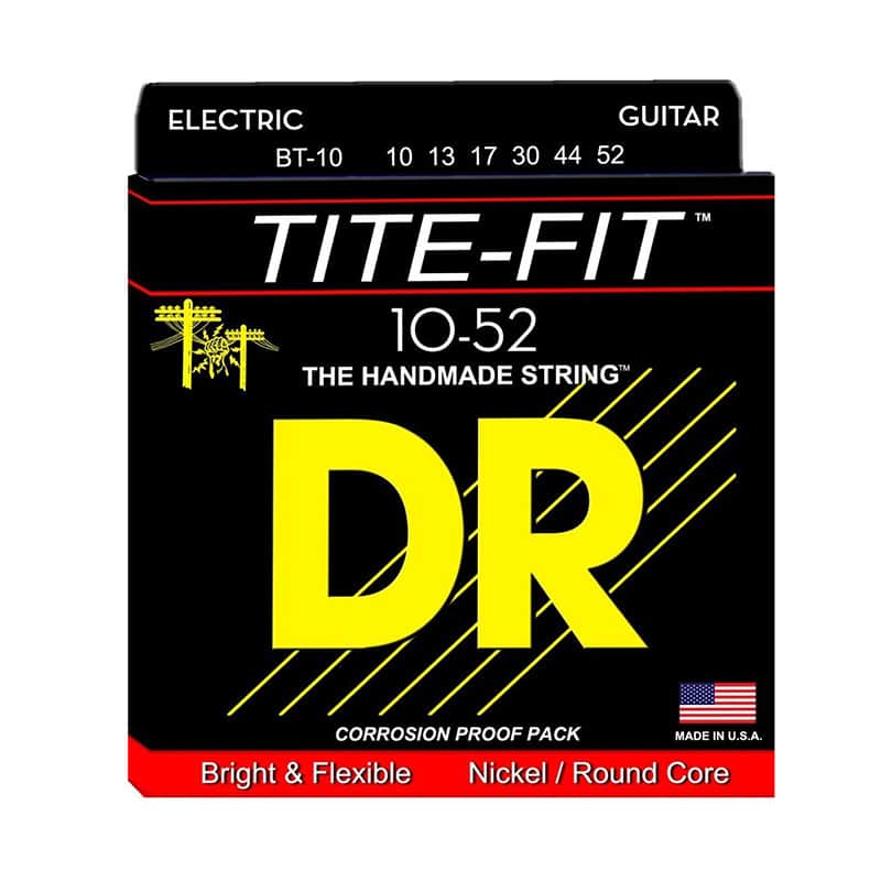 DR Strings BT-10 Tite-Fit Nickel Plated Medium to Heavy Electric Guitar Strings 10-52 image 1