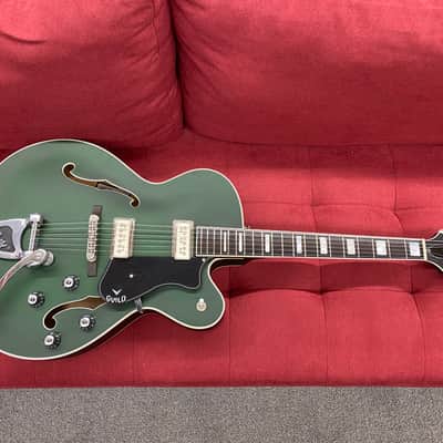 Guild X-175 Manhattan Special Hollowbody Electric Guitar - Ford Green w/ Case image 3