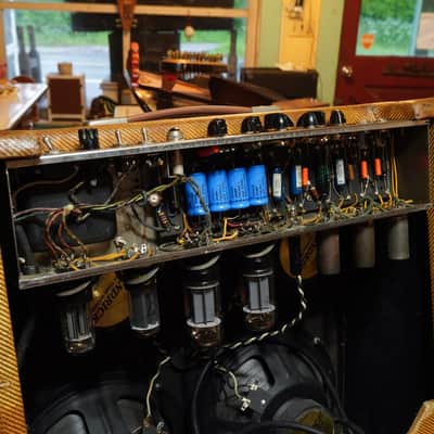 1957 Fender Bassman 5E6 40w 4x10" Tube Amp Combo (VIDEO! Bill Carruth Work, Ready to Go) image 14