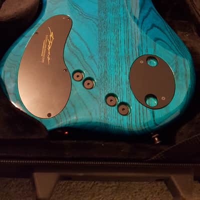 Dingwall Zebra-1 6 String Electric Bass Sheldon Dingwall 2002 - Whalepool Blue image 6