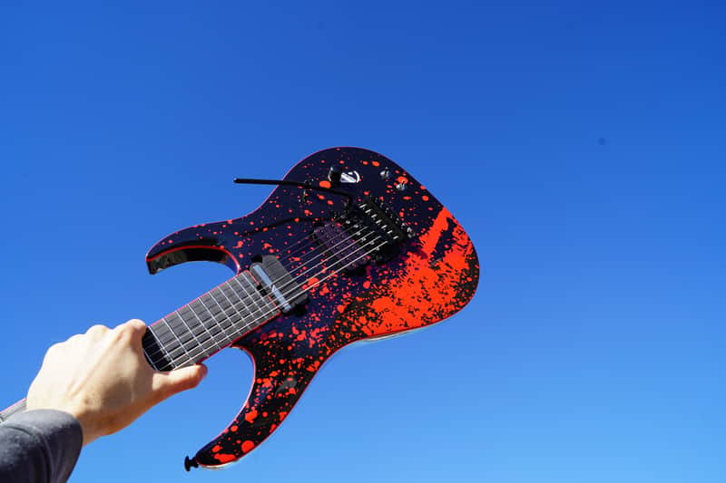 Schecter DIAMOND SERIES Sullivan King Banshee-7 FR-S Obsidian Blood 7-String Electric Guitar image 1