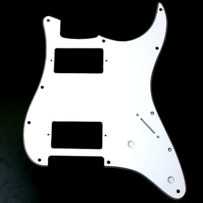 Custom Guitar Pickguard For Strat HH 2-pot Layout ,3ply white