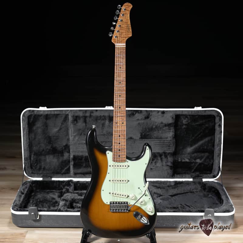 Xotic XSC-1 Alder S-Style w/ Roasted Flame Maple Neck – 2-Tone Burst (Demo) image 1