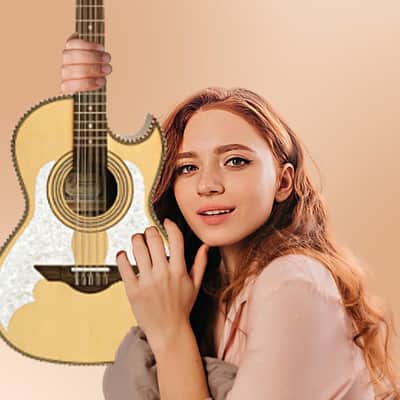 H. Jimenez 10-String El Murcielago Bajo Quinto Murcielago Model # LBQ3 with Bag image 3