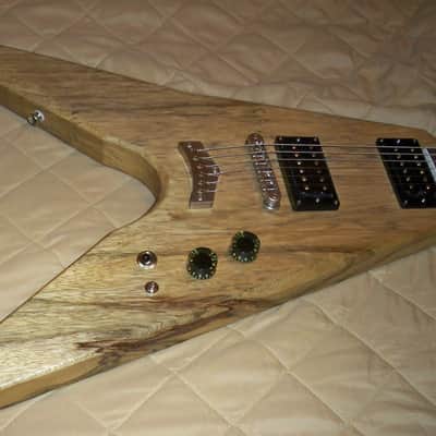 2024 USA Custom Shop Dunable Asteroid Flying V Black Limba Wenge Fretboard Hipshot 25.5 " Scale 7.6 lbs Coffin Case Hardware image 8