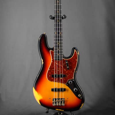 Fender Custom Shop '62 Jazz Bass Relic Reissue - 3 Color Sunburst image 3