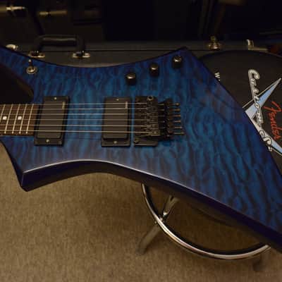 1985 USA Jackson San Dimas Custom Shop Kelly KE2 EMG 81 85 Floyd Rose Blue Quilt Quilted Maple Top image 8
