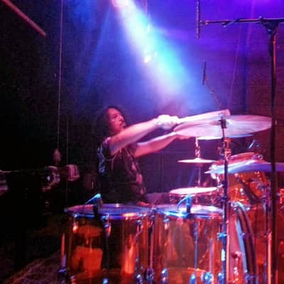 Quiet Riot, Frankie Banali's  2012 Kennedy Center Ludwig "Bonham" Amber  Vistalite Kit 14/16/18/26 image 21