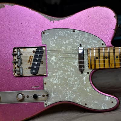 American Custom Fender Telecaster Relic Pink Sparkle CS Texas Specials image 1