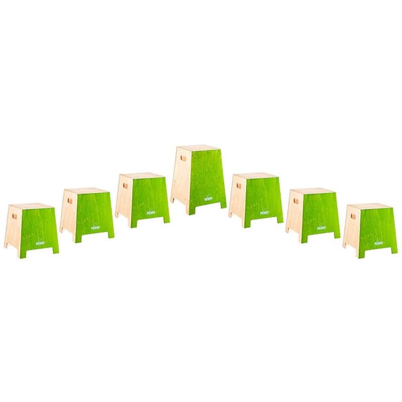 MEINL NINOSET990GR Classroom Stackable Cajon Set 7-tlg. grün image 1