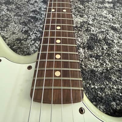 Fender Alternate Reality Powercaster 2018 White Opal Pau Ferro Fretboard Guitar image 7