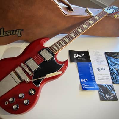 Gibson SG Standard with Maestro Vibrola, Hang Tags & OHSC Circa-2019-Cherry Stained Mahogany image 2