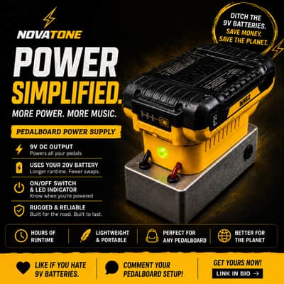 DeWalt 20V Pedalboard Power Supply – Portable Guitar Pedal Power Adapter image 7