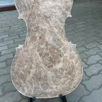 Professional song unfinished Cello 4/4 Solid Bird's eye maple back old spruce top image 7