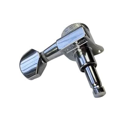Jin Ho Locking Guitar Tuners Chrome 6 In-line Machine Heads Tuning Pegs 19:1 image 5