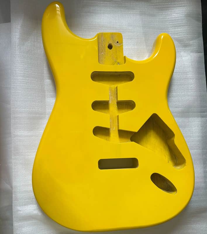 Yellow Alder Wood Guitar Stratocaster Strat Style Body image 1
