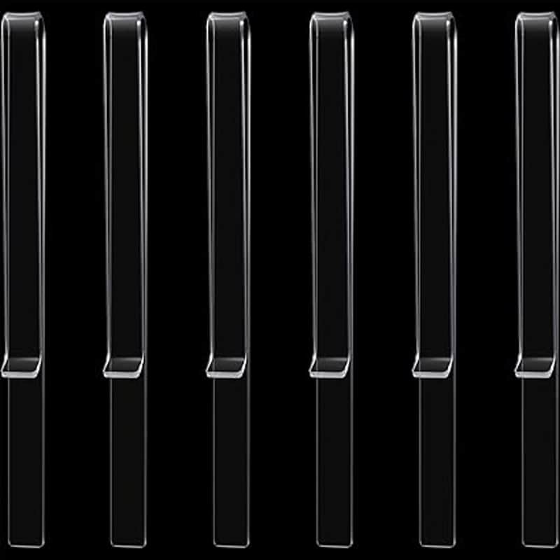 Music Stand Clips Music Stand Page Holder Transparent Sheet Holder Clear Acrylic Music Read Clip for Wind for Musician Outdoor (6 Pieces) image 1