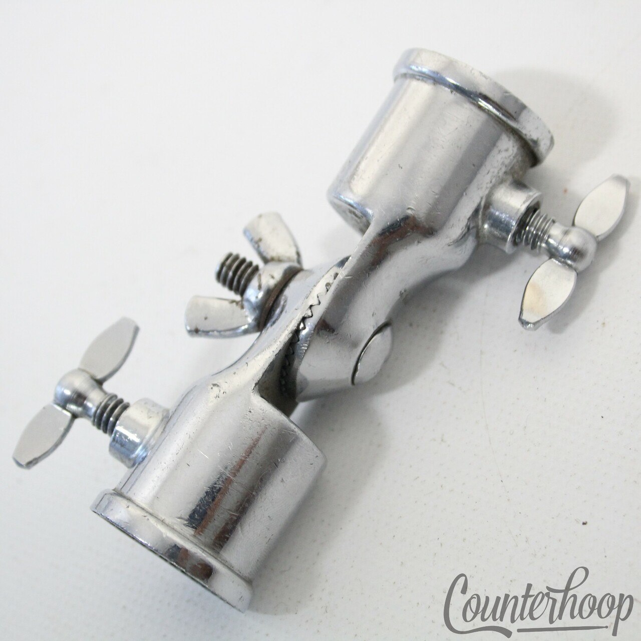 Premier Bass/Tom Drum Ratchet Arm Mount Connector Chrome Vintage 60s Elite UK* — main photograph