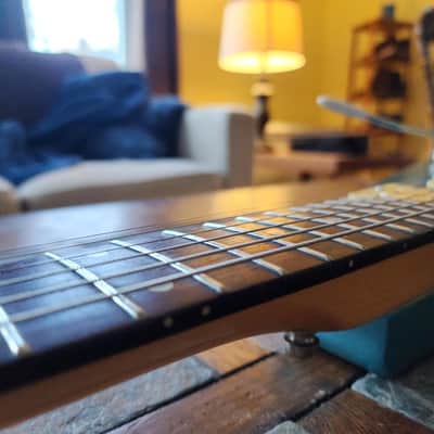 Hondo Deluxe Series 767 HH flying V vintage '80s - blue image 10