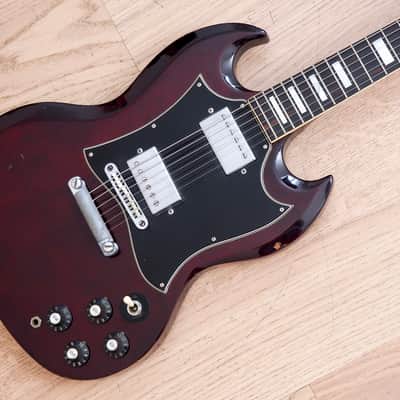 1973 Greco SG-600 Vintage Electric Guitar Cherry Set Neck Japan w