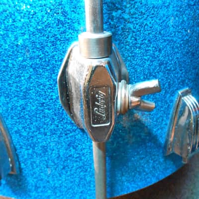 Ludwig, Blaemere Fiberglass, Custom 1969 Blue Sparkle, Beige image 24