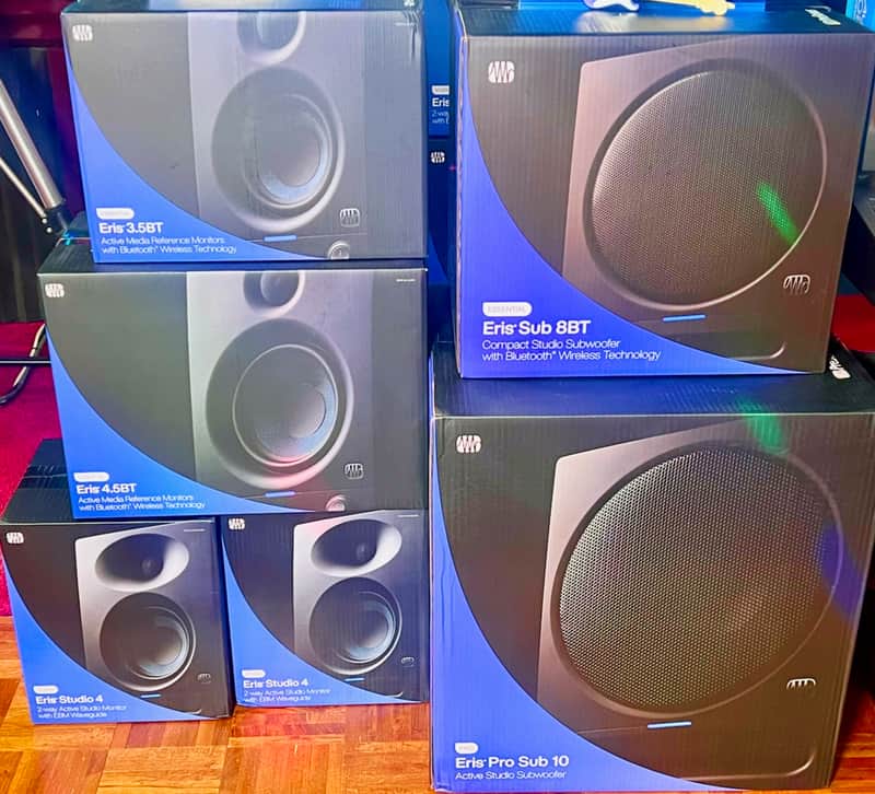 PreSonus Eris Sub 8BT 8-inch Powered Bluetooth Studio Subwoofer/ 1 Year Manufacture image 1