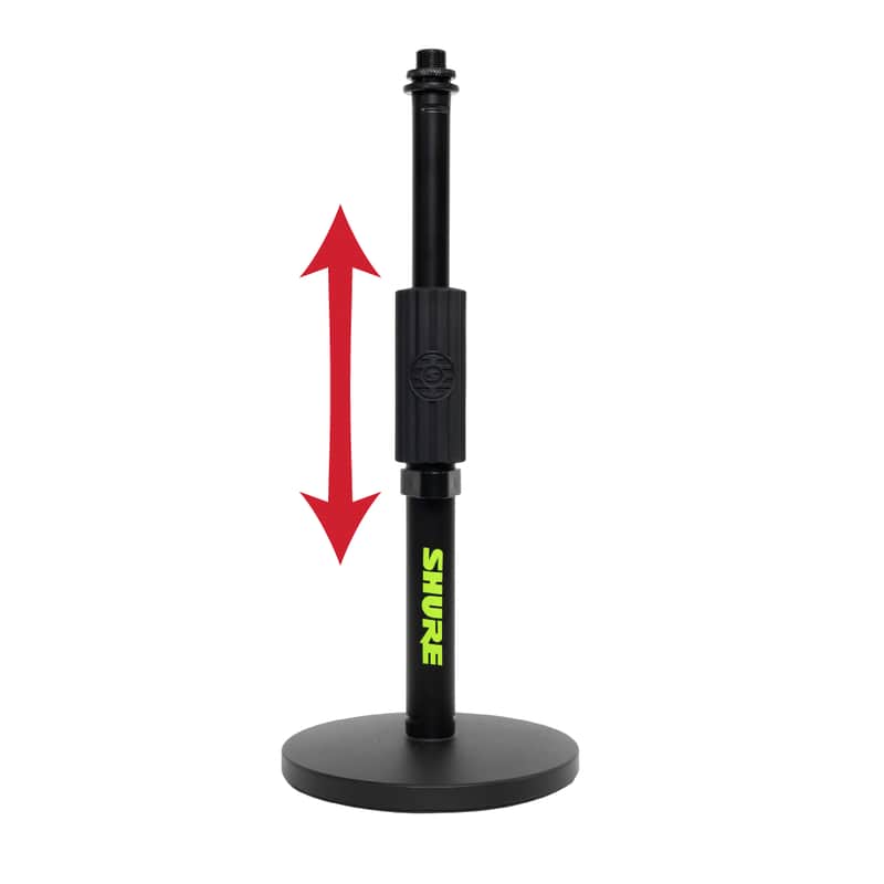 B-Stock Shure by Gator Round Base Desktop Mic Stand with Standard Height-Adjustable Twist Clutch and 6" Base; (SH-DESKTOP1) image 1