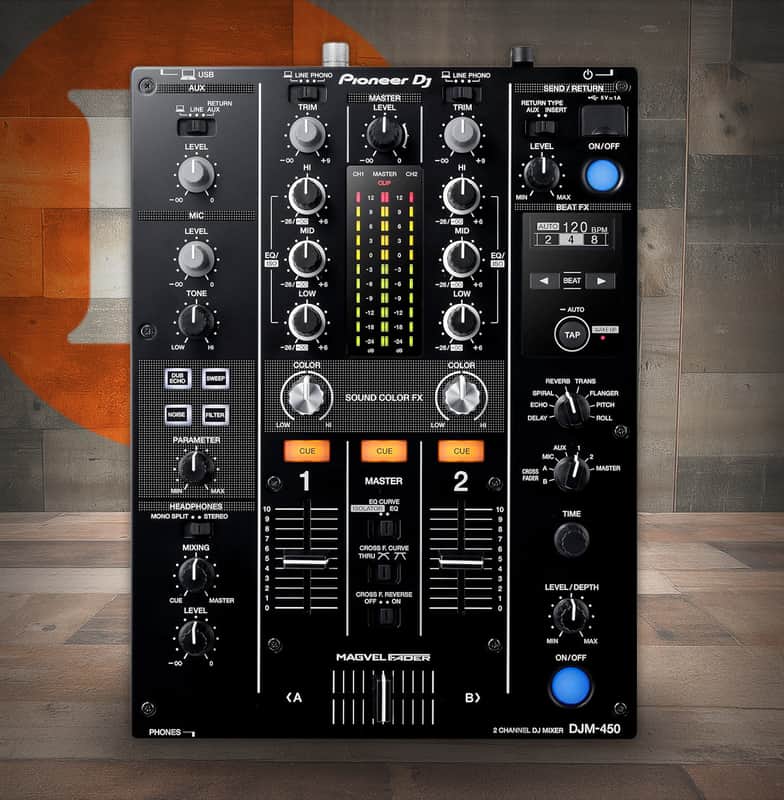 Pioneer DJ 2-Channel DJ Mixer with FX (DJM-450) image 1