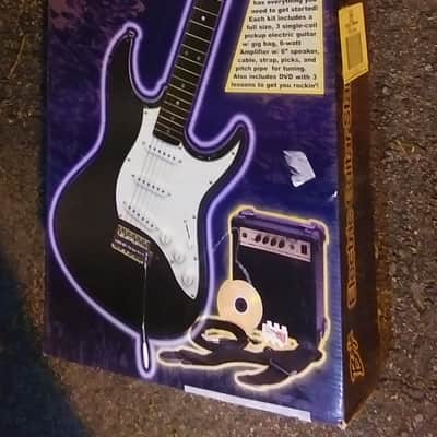Baja (Black) Guitar Pack Strat Electric Guitar w Amp and Accessories image 3