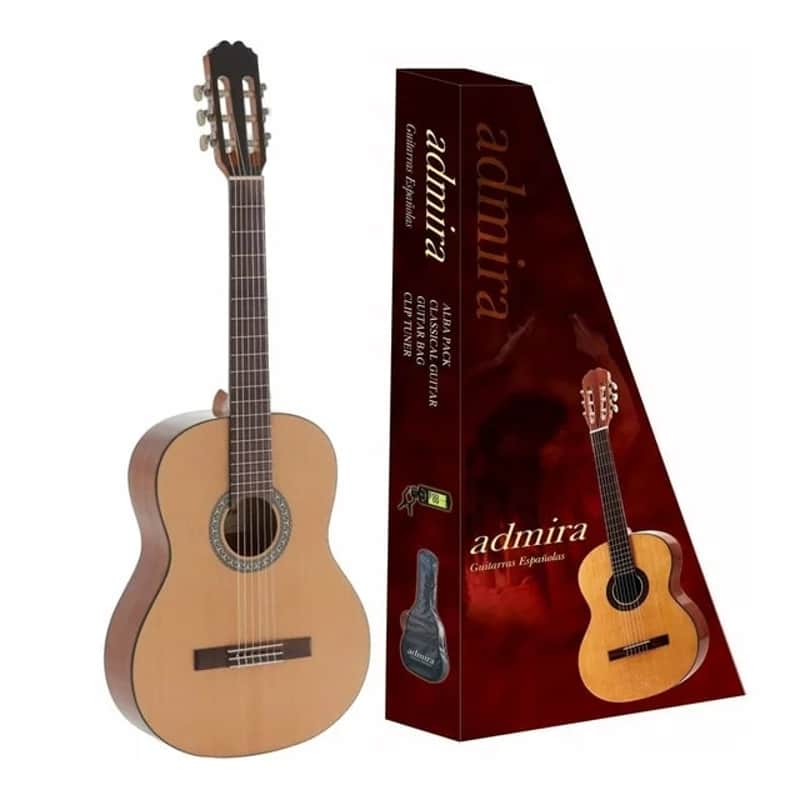 ADMIRA Guitar Pack With Admira Alba 4/4 Classical Guitar Beginner Series Tuner Bag And Colour Box image 1