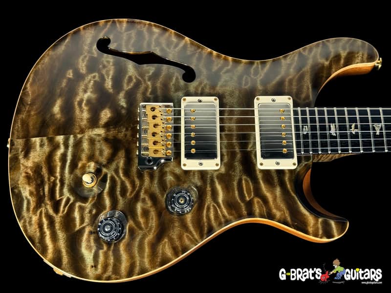 2018 Paul Reed Smith PRS Custom 24 Semi-Hollow Quilted 10 Top Wood Library ~ Trampas Green image 1