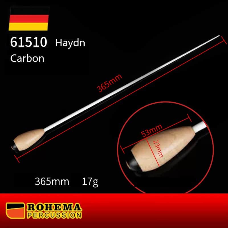 Rohema Haydn Carbon Conductor Baton - Maple Handle, 365mm image 1