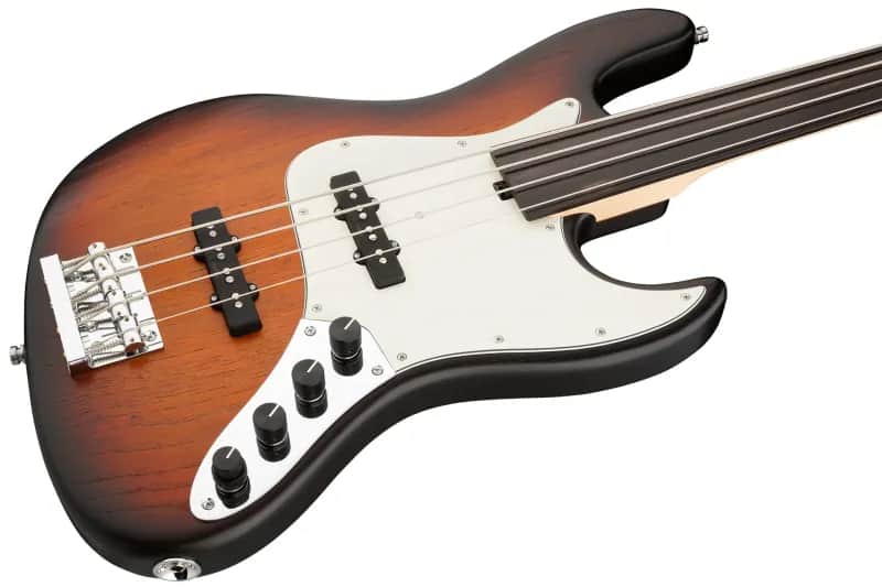 Sadowsky MetroLine 21-Fret Vintage J/J Bass-Swamp Ash Body-4 String-Almond Sunburst Transparent Satin-Fretless image 1