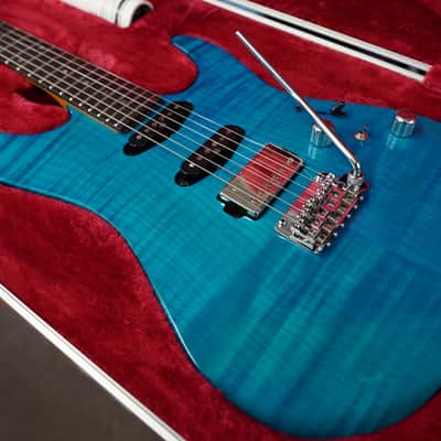 Ibanez Signature MMN1 Martin Miller - Transparent Aqua Blue 6-String w/ Case 2023 image 11