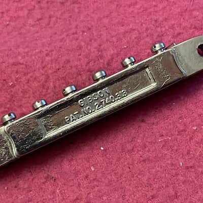vintage 1970 1972 Gibson ABR1 NICKEL bridge for Les Paul es 335 SG 175 Barney Kessel 150 340 es-125 image 14
