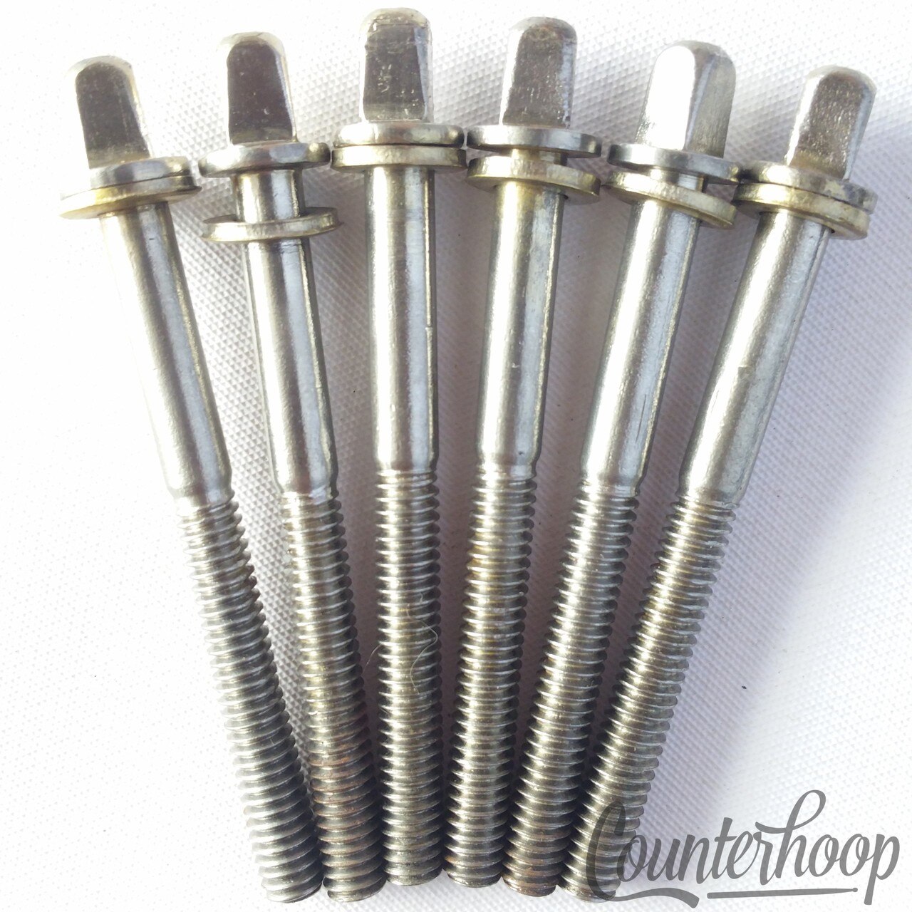 Ludwig 6x Tension T-Rods 2 5/16" Snare Drum/Floor Tom Nickel Plating Vintage 30s — main photograph
