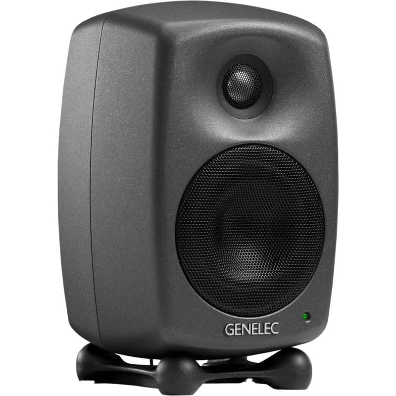 Genelec 8020D 4" Active Studio Monitor (Dark Grey) (Open Box, Brand New) image 1