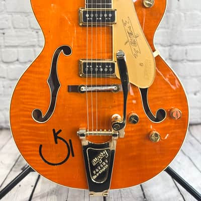 Gretsch G6120T-55 Vintage Select '55 Chet Atkins Hollow Body with Bigsby Vintage Orange Stain 2022 image 2