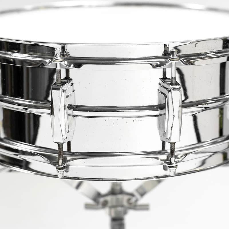 Ludwig No. 400 Supraphonic 5x14" Aluminum Snare Drum with Keystone Badge 1963 - 1969 image 3