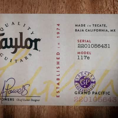 Taylor 117e Grand Pacific Acoustic/Electric Guitar with Gig Bag image 15