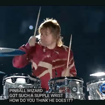Zak Starkey's The WHO, 2010 Super Bowl Halftime Show, DW-Zildjian Custom Clear Acrylic Complete Drum Set. Authenticated! image 8