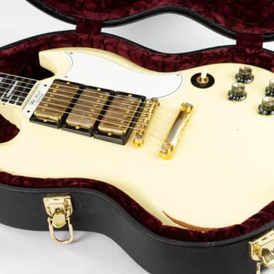 Gibson Custom Shop Historic SG Custom 3 PU 2019 - Classic White Heavy Aged image 22