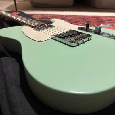 2020 Fender American Performer Telecaster Hum with Rosewood Fretboard - Satin Surf Green image 5