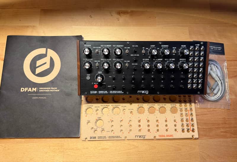 Moog DFAM Drummer From Another Mother Semi-Modular Analog Percussion Synthesizer 2018 - Present - Black/Wood image 1