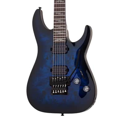 Schecter Omen Elite-6 FR Electric Guitar - See Thru Blue Burst image 1