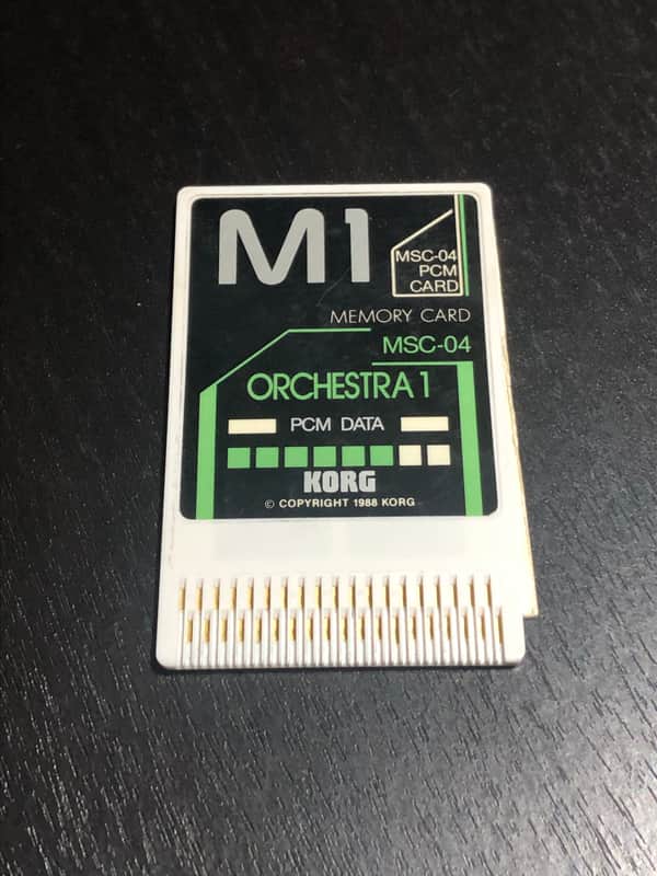 Korg MSC-04 PCM CARD Orchestra 1 + MCR-03 256kb RAM image 1