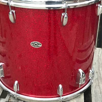 Slingerland 18”x20” Floor Tom 3ply O’rings- Red Glass (Rare) image 4