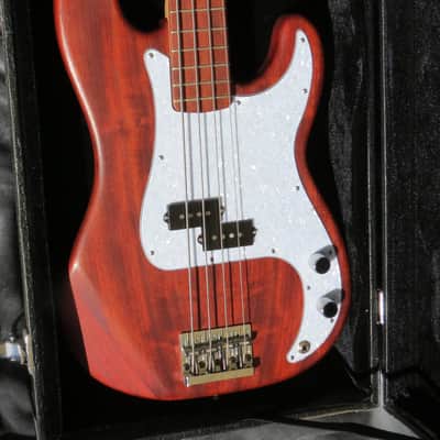 Babik Custom P-Bass style, Padauk birds eye maple neck, Handmade 2019 image 9