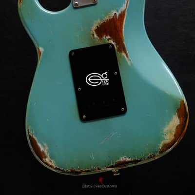 Fender Stratocaster Daphne blue Heavy Aged Relic image 8