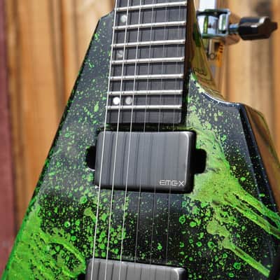 ESP USA V-II FR Alien Blood Splatter 6-String Electric Guitar w/ Hard Case (2025) image 12